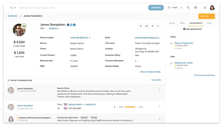 Freshsales est l'un des CRM gratuit du marché
