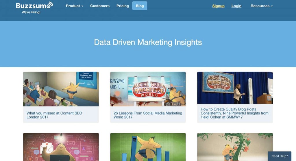 Le blog d'analyse marketing de BuzzSumo