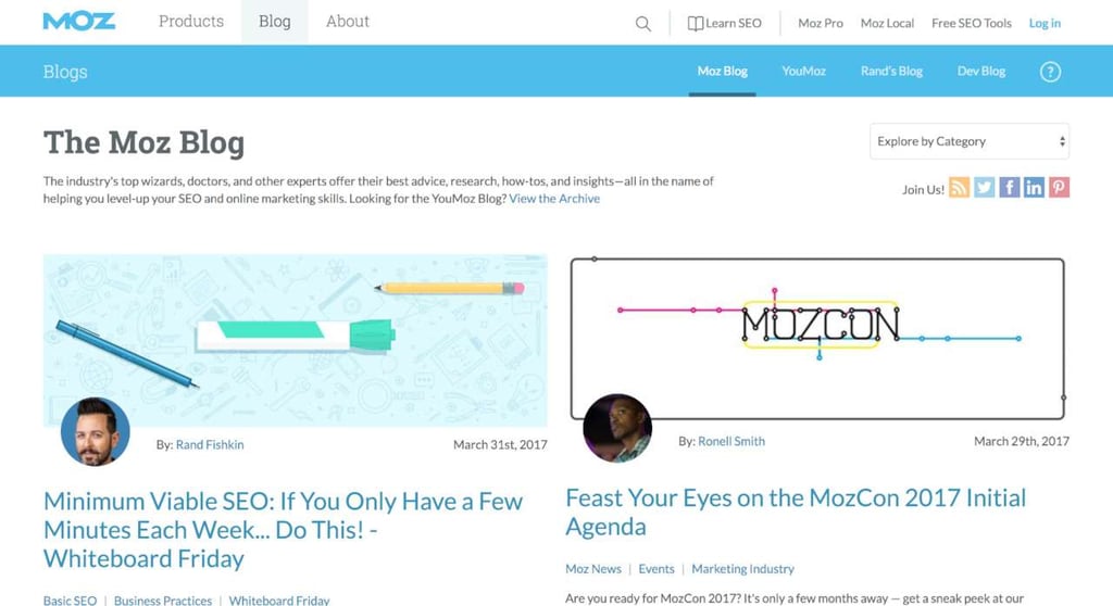 Le blog de Moz : leader SEO et Inbound Marketing