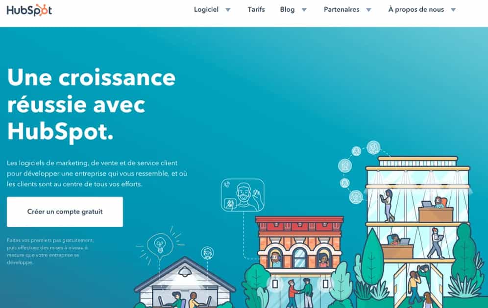 Présentation de logiciel hubspot